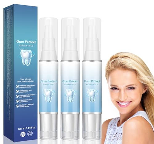 3 Stück Zahnreparatur Gel, Teeth Whitening Essence, Zahnfleisch Therapie, Zahnaufhellungsstift, Weiße Zähne Stift Zahnfleckenentferner, Gum Shield Therapy GumErleichterung ParodontalBehandlung