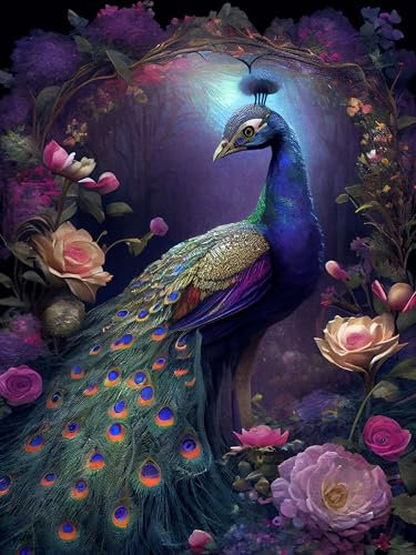 Ceaco - Glow in The Dark - Pfau Glow - 750 Teile Puzzle