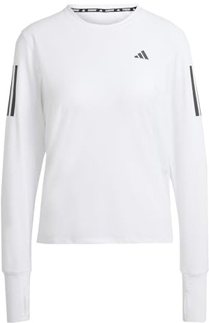 adidas Women's Own The Run Long Cuff Sleeve Tee, White, M