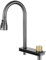 Robinet De Cuisine Robinet Cascade En Acier Inoxydable Évier À Bol Unique Bassin À Légumes Robinet À Traction De Pluie Pluie À Double Trou