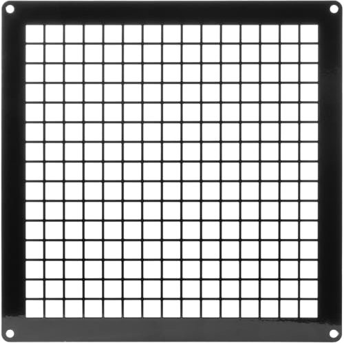 Repa Market 20 x 20 cm Schwarz Verzinkter Stahl, Quadratisch, kriechkeller Lüftungsgitter – Einlassauslass-Belüftungsschutz – universeller Metall-Luftzufuhr-Abluftschutz – langlebiges Kanalgitter