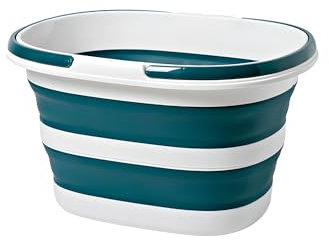 Gorocking Faltbare Eimer 16L/28L mit Henkel Putzeimer Faltbar für Camping, Angeln, Putzen, Autowäsche Weich großes Fassungsvermögen leicht stilvoll (Blau, 16L)