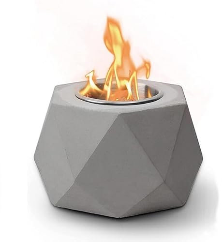 Tabletop Fire Pit Tischkamin Bio Ethanol Kamin Indoor und Outdoor Bioethanol Tischkamin echte Feueratmosphäre Tischfeuer Set für Balkon Deko
