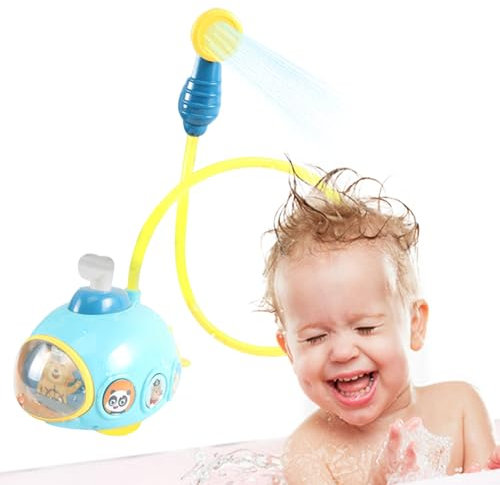 Jouet de bain bébé avec pomme de douche pavillon de baignoire sous-marin électrique arrosage piste de douche de douche baignade