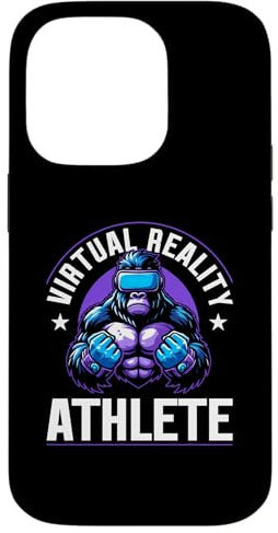 Hülle für iPhone 14 Pro Virtual-Reality-Sportler, VR, virtueller Gamer, Gorilla-Headset