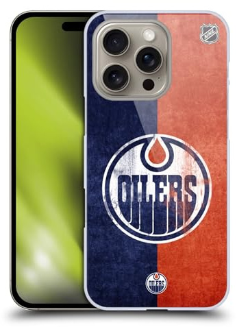Head Case Designs Offiziell Zugelassen NHL Halb beunruhigt Edmonton Oilers Harte Rueckseiten Handyhülle Hülle Huelle kompatibel mit Apple Apple iPhone 16 Pro