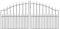 Saxon Arched Spear Top Metal Driveway Gates 1245mm High galvanised Wrought Iron Dual Swing gate (2743mm (9ft) Gap x 1245mm High SAZP16)