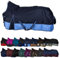 RL24 - Weidedecke High Neck Basicline 600D – Regendecke & Übergangsdecke – wasserdichte Outdoordecke mit Kreuzbegurtung – Pferdedecke in Blau/Babyblau – Größe 95cm (Polarfleecefutter)
