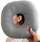 YUNXCNA Piercing Kissen mit Loch, Donut Kissen, Kopfkissen für Seitenschläfer, Piercing Pillow, Schlafring zur Linderung von Ohrenschmerzen für Seitenschläfer, für Ohr Gegen Ohrenschmerzen, Grau Dünn