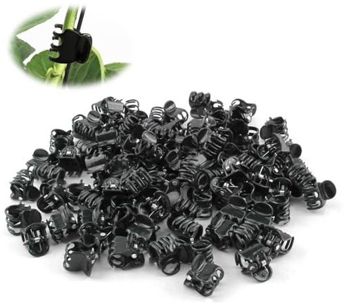 Lot de 100 Clips pour Plantes, Support pour Plantes Grimpantes, Pinces Supports Tige Plante pour Orchidées, Tomates, Concombres, Melons, Fleurs et Autres Plantes en Pot, Clips pour Maintenir les Tiges