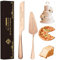GMDLSK Juego de Cuchillo y Servidor para Tarta de Boda Personalizado - Acero Inoxidable con Grabado Elegante, Regalo para Novios, Bodas de Oro, XV Años y Aniversarios