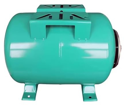 Tanque de Presión de Agua de Pozo de Acero al Carbono, Vaso de Expansión Horizontal de 19 a 50 l, con Bolsa de Aire de Goma, Para Grupo de Presión y Bombas(24L/6.3Gal)