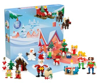 Plus-Plus Adventskalender, Kreativ-Bausteine, 24 Türchen + 1 Extra-Tür mit Überraschung, für Kinder ab 5 Jahren, Geniales Konstruktionsspielzeug, hergestellt in Dänemark