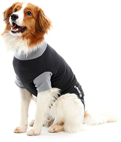 Kruuse Buster Easygo Body für Hunde, Schwarz, Medium, Baumwolle/Elastan, Druckknöpfe, Winter