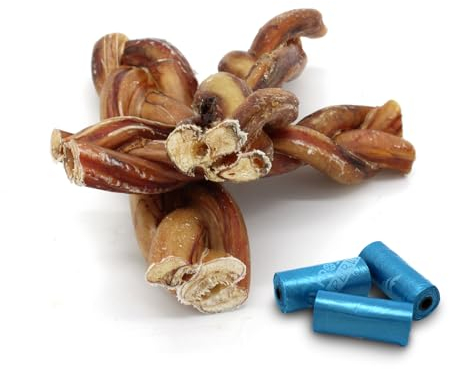 Frostfutter Perleberg Snack-Box geflochtene Ochsenziemer für Hunde | 0,75 kg getrocknete Ziemer | 100% natürlich | aus eigener Herstellung | Made in Germany