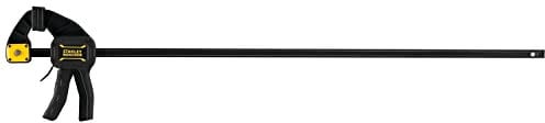 Stanley FatMax Einhandzwinge Lang FMHT0-83237 (795mm Schienen-Länge, 135kg Spannkraft, verwindungssteife I-Profil-Schiene, leichtes Umstellen von Spannen auf Spreizen, abnehmbare Schutzkappen)