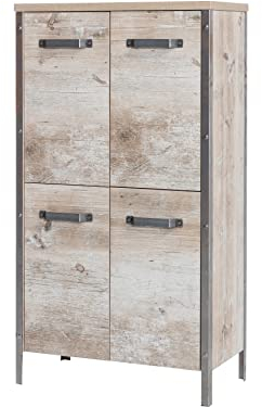 Schildmeyer Highboard 701117 Harkon, Finduseiche Dekor, 64 x 33,6 x 118,8 cm