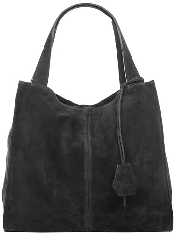 forty° Shopper Echt Leder Damen Made in Italy, Handtasche aus Rindleder, Smartphonefach, Schultertasche XXL, Damentasche 2 Hauptfächer
