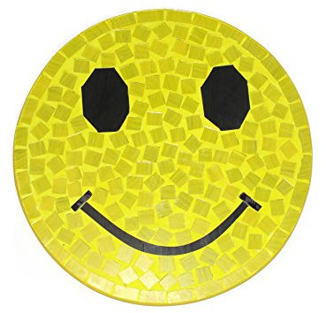 Smiley Happy Wandbild Glasmosaik Deko Wanddeko