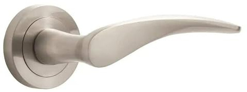 Designer Levers Close Lever on Rose Door Handle, 1 Pair | For interior doors; brushed nickel; supplied as a pair.