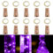 Flaschenlicht lichterkette,RcStarry Weinflaschen LED lichterkett, 10er stück Mini-Lichterkette 2M 20 Leds Silberdraht Licht Sternenlicht für Flasche DIY, Weihnachten, Hochzeit, Halloween (lila)