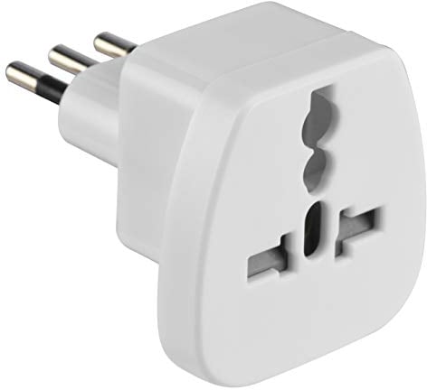 Electraline 70042, Adattatore da Viaggio da Mondo a Italia, Bianco