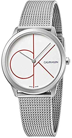 Calvin Klein Herren Analog Quarz Uhr mit Edelstahl Armband K3M51152