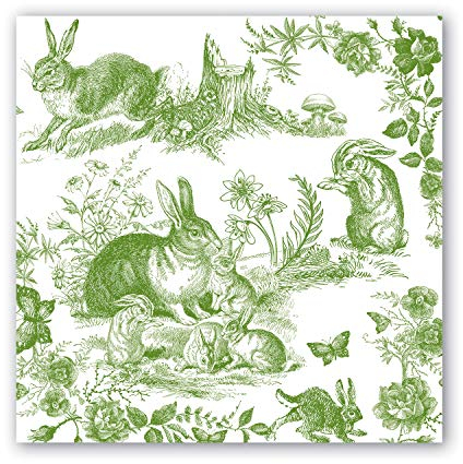 Michel Design Works Lunch-Servietten, Bunny Toile