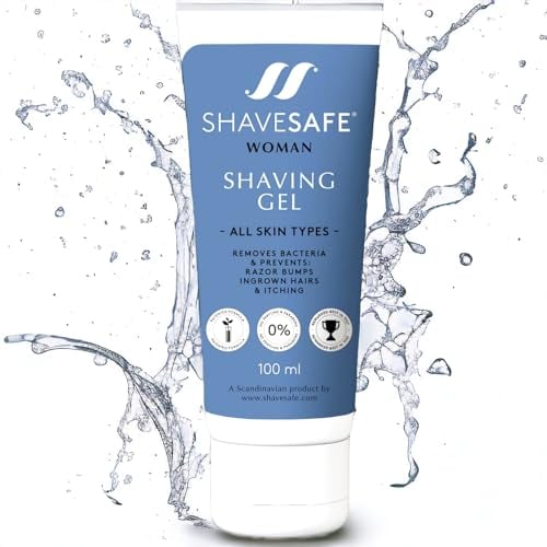 ShaveSafe Rasiergel Damen - Pflegendes, Schonendes Und Transparent Damen Rasier Gel - Antiallergische Inhaltsstoffe - Shaving Gel Ohne Duftstoffe - 100ml