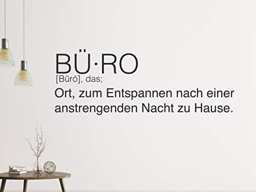 tjapalo® a110 Wandtattoo Büro Sprüche Motivation deutsch Wandsprüche Büro Motivationsspruch, Farbe: lindgrün, Größe: B100xH24cm
