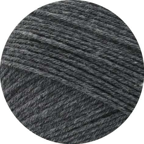 Lana Grossa MEILENWEIT 100g Merino Extrafine Uni 2403 - Dunkelgrau meliert