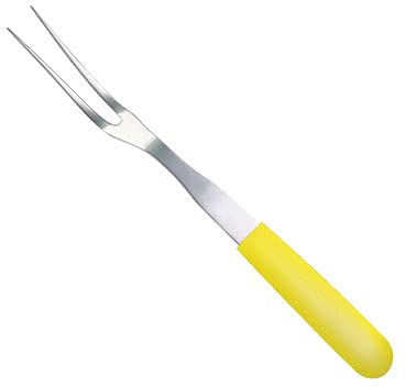 EVER BLADE 13 Cooks Fork Yellow BBQ Colour Coded – High Carbon Stainless Steel Meat & Carving Fork, Razor Sharp, Heat-Resistant Non-Slip Handle, Dishwasher Safe Professional Kitchen & Grill Tool
