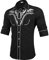 Sykooria Men's Shirts Long Sleeve Casual Vintage Floral Embroidery Button Down Western Shirts Regular Fit