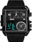 SKMEI-1391-F001 Quadratische Uhren für Herren, LED-Hintergrundbeleuchtung, großer Bildschirm, Multi-Zeitzonen-Herrenuhr, wasserdichte analoge Herren-Digital-Sportuhr, Schwarz; Größe L: 51 mm, Digital