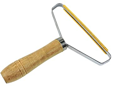 Andiker Levapelucchi Manuale Portatile, Rimozione Pelucchi con manico in legno, Rulli a doppia faccia per rimuovere vestiti, materassi e peli di animali