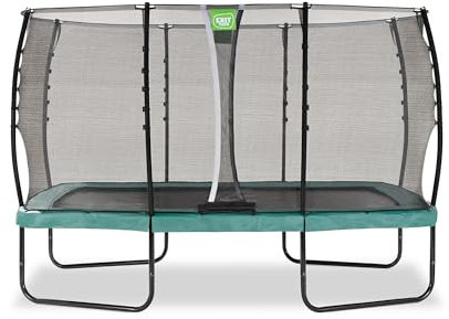 EXIT Toys Allure Classic Rechteckiges Trampolin - 214x366cm - Mit Fußschutzsystem - Mit Sicherheitsnetz - Wasserbeständig - Starkes Trampolin - Für alle Altersgruppen - Grün
