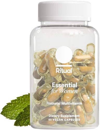 Ritual Postnatal Multivitamin for Women - Key Essential Vitamins and Minerals to Support Mom and Baby Postpartum and Throughout Lactation* - Choline, Omega-3 DHA - Mint - 60 Capsules - 30 Servings