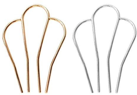 GALPADA Metal Crown Hairpin Set of 2 Vintage Hair Forks for Women Elegant Bun Accessories for Updo Hairstyles
