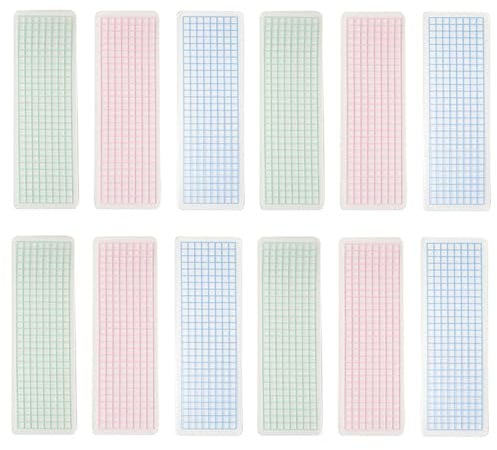 45Pcs Assorted Color Washi Tape Sample Boards - Sturdy Plastic Washi Cards for Home, Office, School - Compact 5.9 X 2 Inches Tape Dispensers