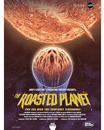 Artery8 NASA Galaxy of Horrors The Roasted Planet Exoplanet Screaming HD 80606b Horror Movie Poster Large XL Wall Art Canvas Print