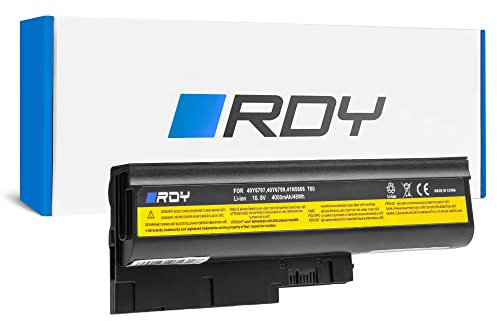 RDY Batterie 92P1138 92P1139 92P1140 42T4504 92P1141 pour Lenovo ThinkPad T60 T60p R60 R60e T61 T61p R61 R61e R500 T500 R61i SL500 W500 (Capacité: 4000 mAh 10.8V)