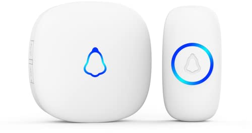 SECRUI Wireless Doorbell, Plug in Waterproof Battery Operated Cordless Electric Door Bells at 1,000 Feet Long Range Chimes Volume Adjustable 120 DB Loud for Deaf Easy Install for Home, School, Office