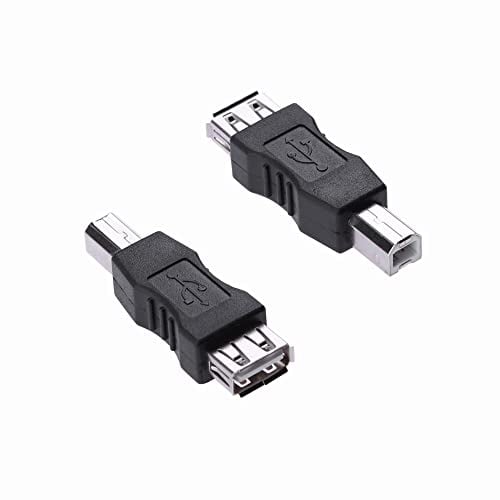 La Brodée USB 2.0 A to B Print Male Adapter, Type A Female to USB B Male Connector