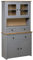 Festnight Buffetschrank Küchenschrank Holz Küchenbuffet Vintage Highboard Esszimmerschrank Geschirrschrank Hochschrank Buffet Schrank Küchen Standschrank Sideboard, Grau, 93x40,5x180 cm