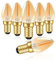 Caldarax C7 LED Birne, E14 Vintage Glühbirne 0.5W Kerzenglühbirne Ersatz 5W Glühlampe, E14 Filament Glühbirne Amber 50LM 2200K Warmweiß, Nicht Dimmbar, Weihnachtsdekoration Nachtlicht, 6 Stück