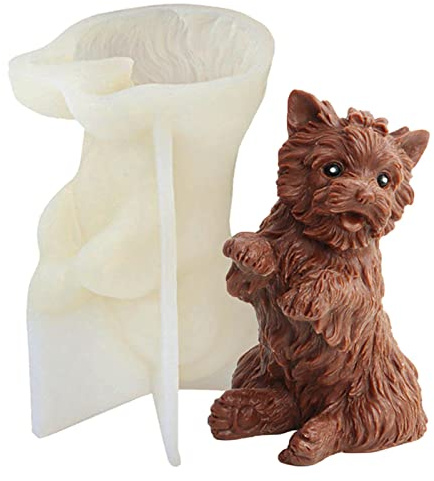 Pomurom Silikonform Kerzen, Hund Tiere Kerze Kerzenform Silikon, Kerzengießform, Wachsformen Silikon für die Herstellung von Duftkerze Kerzen Fondant-Kuchen Epoxidharz Haus Dekoration