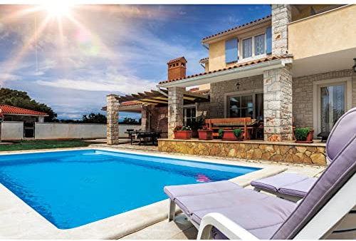 KWAD Styropor Pool de Luxe mit Ecktreppe Links 700 x 350 x 150 cm Sand