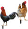BESTonZON 2 Stücke Gartenstecker Gartenfigur Huhn Hühner Figur Gartendeko Tiere Stecker Dekofigur Osterdeko Statue Ostern Deko Figuren Acryl Zaunhocker Garten Statue Hof Dekoration