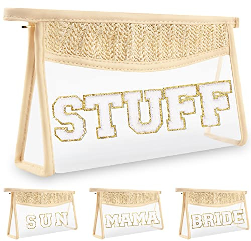 izuzta Boho-Make-up-Tasche für Damen und Mädchen, transparent, Stuff:, Boho