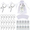 CLTPY Schutzengel Schlüsselanhänger 20 Stück Personalisierte Gastgeschenk Taufe Anhänger Hochzeit Danke Kartenanhänger Organza Beutel Weißes Schleife Kommunion Weihnachten Engel Anhänger